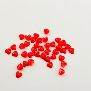 Coração Leitoso 4mm Vermelho – 50 unidades
