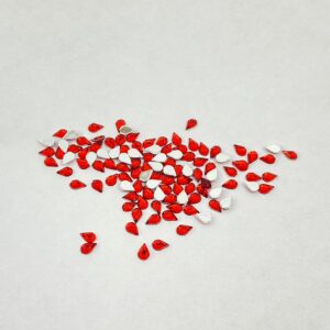 Mini Gota 2×3 Vermelho – 100 unidades