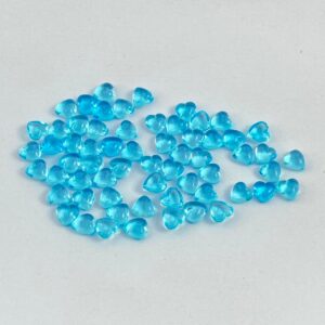 Coração Luxo Azul Claro 4mm – 50 unidades