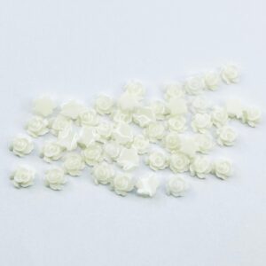 Rosa 3D 5mm Branco – 50 unidades