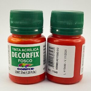 Tinta Fosco Decorfix 37ML – Vermelho Fogo