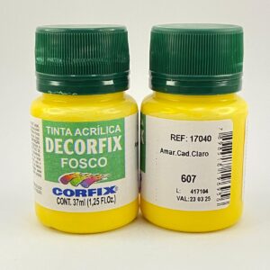 Tinta Fosco Decorfix 37ML – Amarelo Cadmio Claro