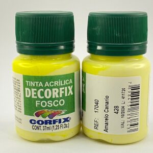 Tinta Fosco Decorfix 37ML – Amarelo Canário