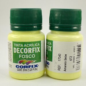 Tinta Fosco Decorfix 37ML – Amarelo Bebê