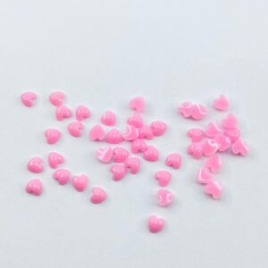 Coração Leitoso 4mm Rosa – 50 unidades