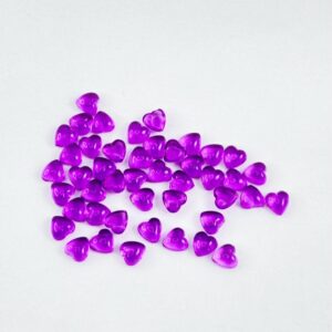 Coração Luxo Violeta 4mm – 50 unidades
