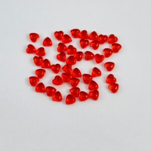 Coração Luxo Vermelho 4mm – 50 unidades