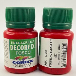 Tinta Fosco Decorfix 37ML – Vermelho Escarlate