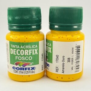 Tinta Fosco Decorfix 37ML – Amarelo Ouro