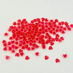 Coração Luxo 4mm Vermelho – 50 unidades