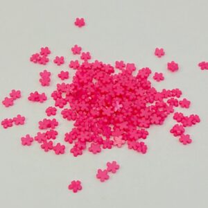 Flor Jasmim 3mm Rosa Chiclete – 50 unidades